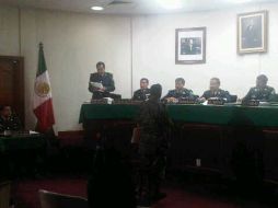 La Secretaría de la Defensa Nacional abrió a los medios de comunicación un Consejo de Guerra. NTX  /