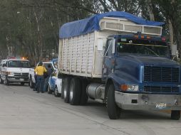 La localidad que abrevió en mayor medida el robo a vehículos de carga pesada fue Tlajomulco de Zúñiga, con un 77.8% menos. ARCHIVO  /