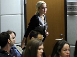 La actriz acudió a evaluación de libertad condicional. AP  /