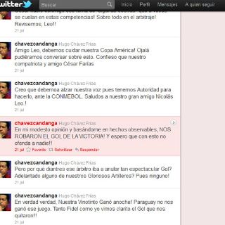 La Copa América jugada en Twitter