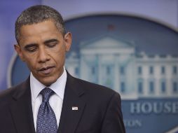 Obama durante una rueda de prensa sobre la crisis de la deuda en la Casa Blanca. EFE  /