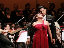 Patricia Pérez y Ricardo López la noche del viernes. E. BARRERA  /