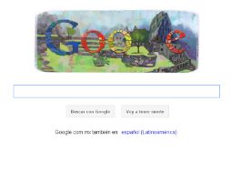 Google presenta un ‘doodle’ colorido con un paisaje en el que se puede apreciar la zona arqueológica. ESPECIAL  /