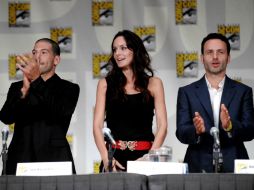 El elenco y la producción de la serie de horror The walking dead. AP  /