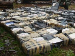 La yerba ya estaba en proceso de secado para la confección de cigarros. NTX  /