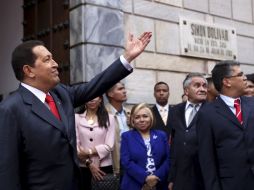 Chávez visitó el domingo la casa donde nació el libertador Simón Bolivar. REUTERS  /