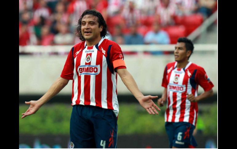 Hector Reynoso de Chivas, durante juego de semifinal de Clausura 2011, en mayo. MEXSPORT  /