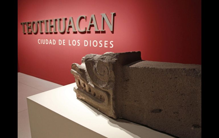 Se aprecia una de las piezas arqueológicas de la muestra Teotihuacan, Ciudad de los Dioses. EFE  /