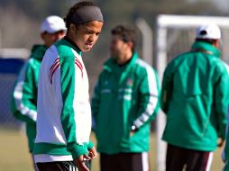 Giovani Dos Santos, durante sesión de entrenamiento con la Selección mexicana. MEXSPORT  /