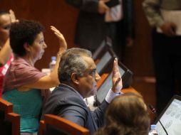 Sesión de hoy del Congreso. La iniciativa aprobada permitirá al Estado tomar posesión de bienes producto de actos ilícitos. A. CAMACHO  /