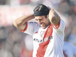 Mariano Pavone, quien fallara un penal en el partido en que River Plate descendió. GETTY IMAGES SPORT  /