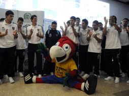 La selección Sub-20 de Argentina arriba a Medellín, Colombia. EFE  /