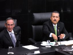 El presidente de Guatemala, Álvaro Colom, con el senador Manlio Fabio Beltrones. EL UNIVERSAL  /