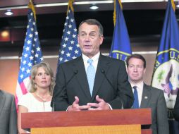 El republicano John Boehner defiende en el Congreso su propuesta para frenar el gasto y poner fin a la crisis. AP  /