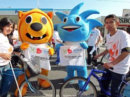 En la preparación de los panamericanos hubo un encuentro de ciclistas que salieron del Metropolitano y parque Revolución. ARCHIVO  /