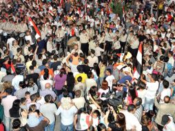 Las manifestaciones del día de hoy dejaron un saldo de 20 muertos. EFE  /