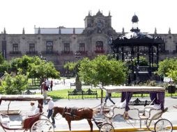 La Plaza de Armas del centro de la ciudad fue el escenario de los manifestantes. ARCHIVO  /