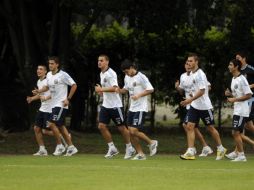 Jugadores de la Selección Sub-20 de Argentina, durante sesión de entrenamiento en Colombia. MEXSPORT  /