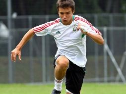 El delantero Erick 'Cubo' Torres, durante sesión de entrenamiento con la Selección mexicana Sub-20. MEXSPORT  /