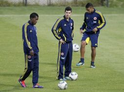Jugadores de la Selección Sub-20 de Colombia, durante sesión de entrenamiento. EFE  /