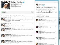 Cuenta de Twitter Oficial del tenista Rafael Nadal. ESPECIAL  /