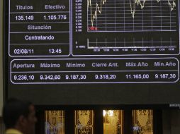La bolsa española bajó el 0.85 por ciento y registró un nuevo mínimo anual cerca de nueve mil puntos. EFE  /