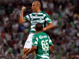 Carlos Ochoa de Santos, celebra en el partido del Torneo Apertura contra Atlante. MEXSPORT  /