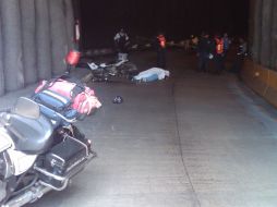 En el asfalto quedó una marca de derrape de aproximadamente seis metros. M. PATIÑO  /