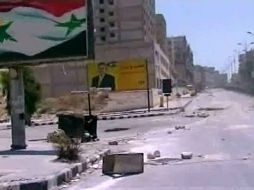 Una calle de Hama luego de una supuesta revuelta entre las fuerzas de seguridad y grupos armados. EFE  /