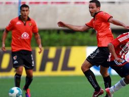 Jugadores de Jaguares durante partido de la Jornada Dos ante Chivas. MEXSPORT  /