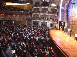 Aspecto de la ceremonia de reinauguración de la Sala Principal del Palacio de Bellas Artes. EL UNIVERSAL  /