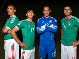 Jorge Enriquez (I-D), Alan Pulido, Carlos Lopez y Nestor Araujo de la seleccion Mexico Sub-20, 'los aztecas' del Mundial. MEXSPORT  /