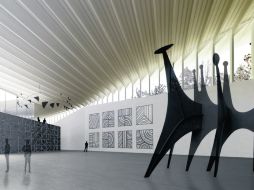 Así lucirá la sala de exposiciones del Museo Gösta, gracias a la propuesta de Mara Partida y Héctor Mendoza. ESPECIAL  /