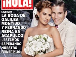 Portada de la revista Hola! que saldrá este miércoles con los detalles de la boda de Galilea. ESPECIAL  /