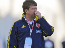 El técnico Hernán Darío Gómez, durante partido de la Copa América 2011. AFP  /