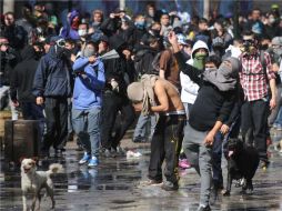 Los disturbios se registraron en las inmediaciones de la Plaza Almagro, a pocas cuadras del palacio de gobierno. AFP  /