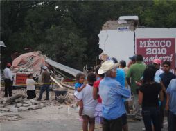Ruinas de la estancia infantil 'Belén' en el municipio de Aramberri, NL, luego de que un tráiler se estrellara. NOTIMEX  /