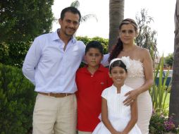 Osvaldo, Abigail, Javier y Ana Sofía Huerta.  /