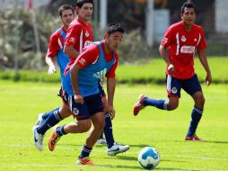 Los jugadores del Guadalajara durante un entrenamiento en Verde Valle. MEXSPORT  /