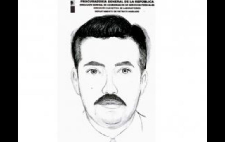 Retrato hablado del presunto líder criminal difundido por la Procuraduría General de la República. ESPECIAL  /