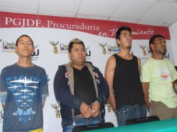 Los cuatro detenidos son probables responsables de los delitos de robo agravado y homicidio calificado en pandilla. NOTIMEX  /