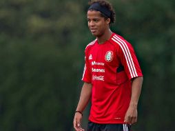 El delantero mexicano, Giovani dos Santos, durante sesión de entrenamiento con la Selección mexicana. MEXSPORT  /