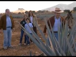 Entre los sitios visitados, Calderón recorre el paisaje agavero en Tequila, Jalisco. ESPECIAL  /