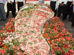 El chile más grande de México, con cuatro metros de largo, 60 centímetros de alto y 1.57 metros de ancho. NTX  /