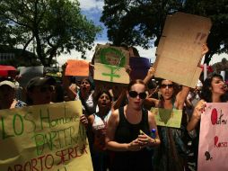 A las manifestantes se sumaron integrantes de organizaciones lésbicas, gays y transexuales. EFE  /