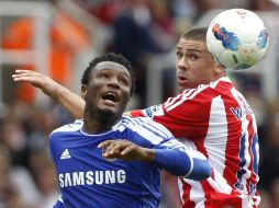 John Obi durante el partido contra el Stoke City. REUTERS  /