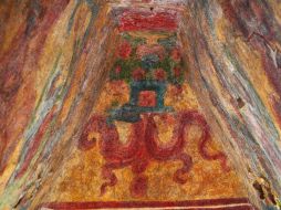 En la imagen, figura 1 en la bóveda del muro oriental, tras restauración. EL UNIVERSAL  /