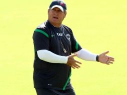 El técnico, Victor Manuel Vucetich, durante sesión de entrenamiento previo a su visita a Costa Rica. MEXSPORT  /