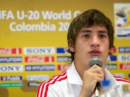 Edson Rivera habló en representación de los jugadores del equiopo mexicano previo a la semifinal contra Brasil. MEXSPORT  /