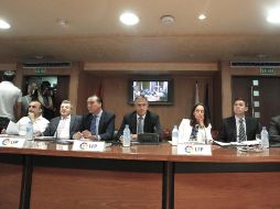 José Luis Astiazarán, presidente de la LFP en la reunión de negociación. EFE  /